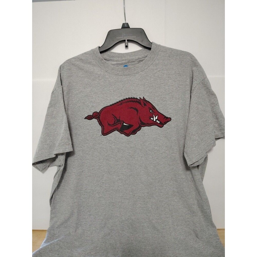 Arkansas Razorbacks T Shirt NCAA By KA Inc Grey Short Sleeve Men XL